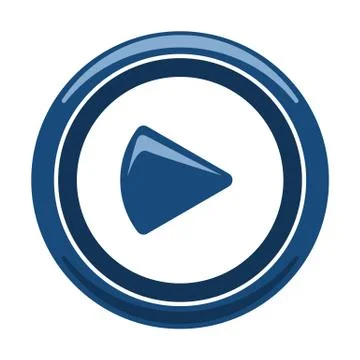 Play sign icon button. Flat and solid color design vector illustration. Stock Illustration