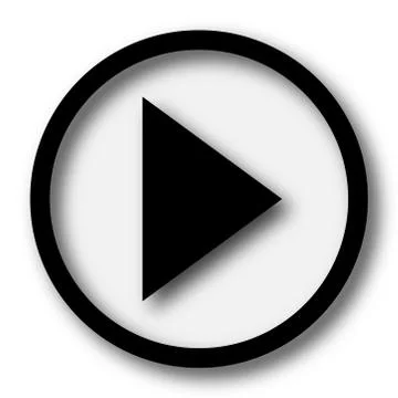 Play sign icon. Internet button on white background.. Stock Illustration