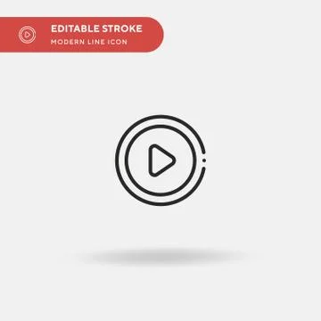 Play Simple vector icon. Illustration symbol design template for web mobile U Stock Illustration