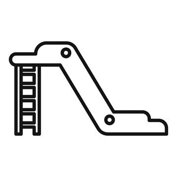 Play slide icon outline vector. Water park Ilustración de archivo