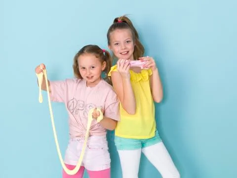 Play with slime Stock Photos