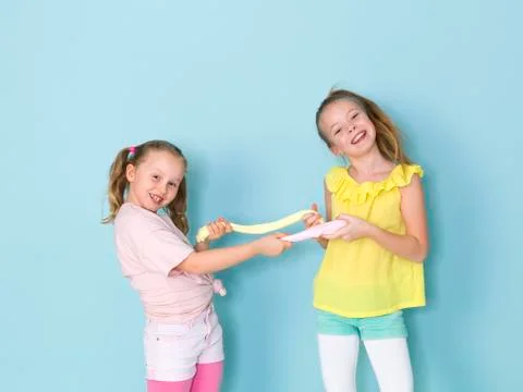 Play with slime Foto stock