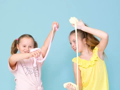 Play with slime Foto stock