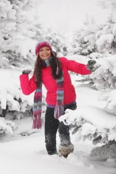 Play snowballs Stock Photos