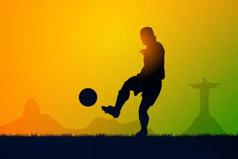 Play soccer Stock Illustration