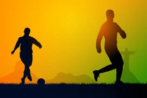 Play soccer Stock Illustration