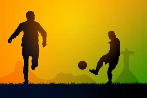 Play soccer Stock Illustration