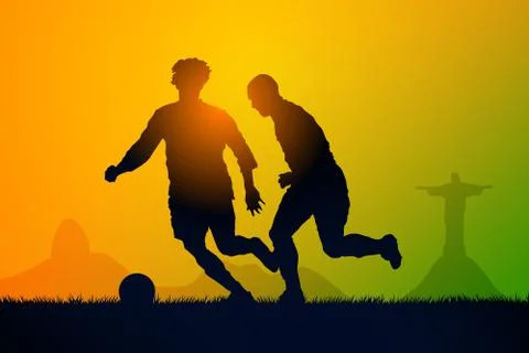Play soccer Stock Illustration