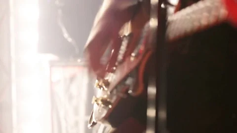 Play on solo guitar close up 스톡 동영상 85459952