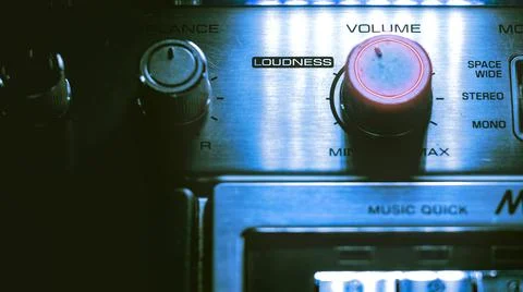 Play something good in this stereo Stock Photos