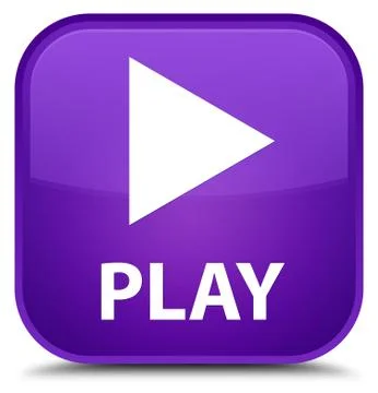 Play special purple square button Stock Illustration