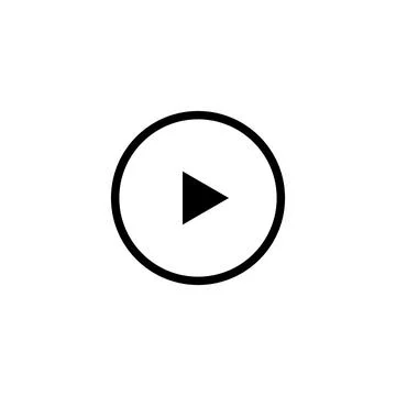 Play, start button icon. Play motion arrow button symbol Stock Illustration