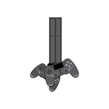 Play station 4 game console vector Stock Illustration