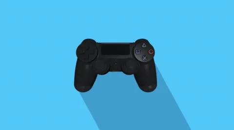 Play Station 4 Game Controller Rotating In 3D Stock Footage 43060380