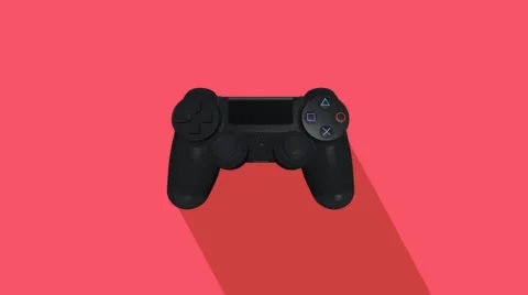 Play Station 4 Game Controller Rotating In 3D Stock Footage 43060385