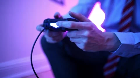 Play station four users hands Stock Footage 63604103