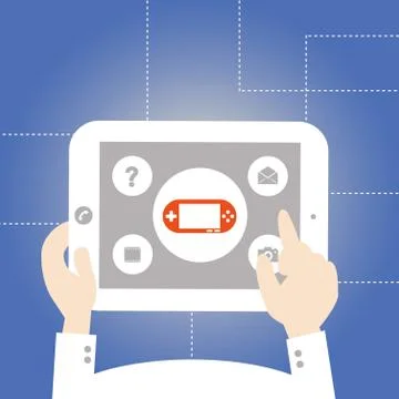 Play station vector cartoon Stock Illustration