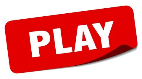 Play sticker. play label Stockillustratie