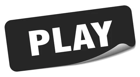 Play sticker. play label Stockillustratie