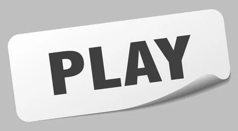 Play sticker. play label Stockillustratie