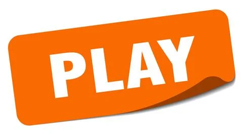 Play sticker. play label Ilustração Stock