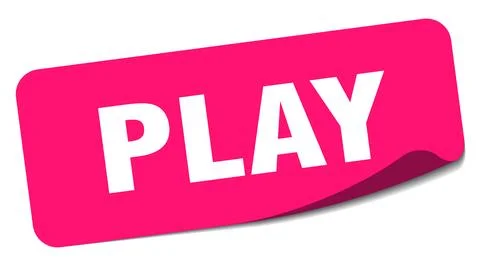 Play sticker. play label Ilustração Stock