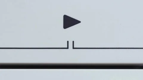 Play Symbol Button Being Pressed On Vintage Controller Stock Footage 333293432