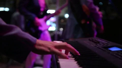 Play the synthesizer Stock Footage 71425204