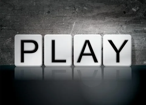 Play Tiled Letters Concept and Theme Stock Illustration
