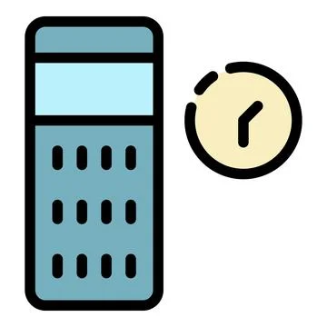 Play time smart speaker icon color outline vector イラスト素材