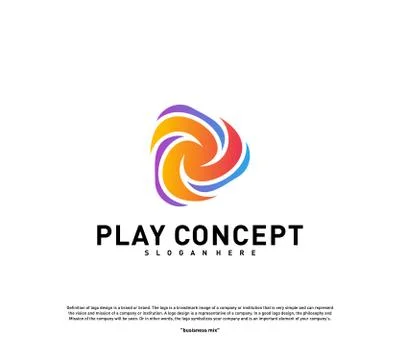 Play Tornado logo design concept. Fast Play logo template vector. Icon Symbol Stock Illustration