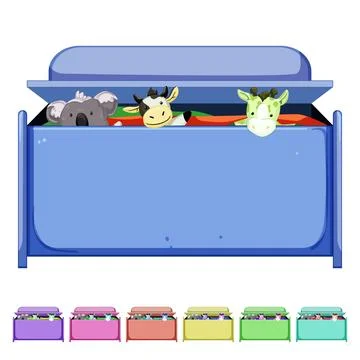 Play toy box cartoon vector graphic Stock Illustration