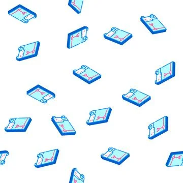Play toy machine with crane isometric icon seamless pattern Stock Illustration