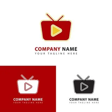 Play tv logo vector design template Stock Illustration
