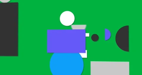 On play, vector shapes sliding and stacking to center to create layout on Stock Footage 327338756