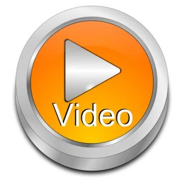 Play Video Button - 3D illustration Illustrazione stock