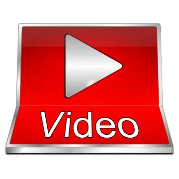 Play Video Button - 3D illustration Illustrazione stock