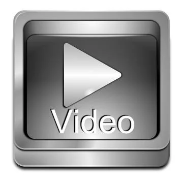 Play Video Button - 3D illustration Stock Illustration