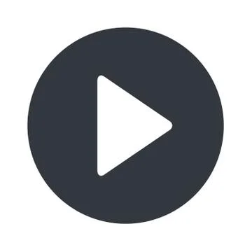 Play video button icon, sign vector isolated on white background Stock Illustration