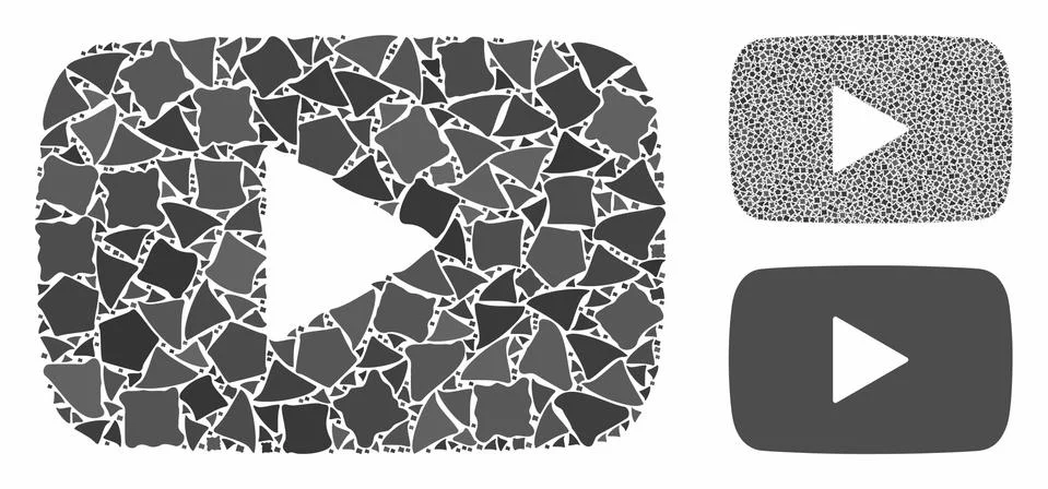 Play video Mosaic Icon of Bumpy Items Stock Illustration