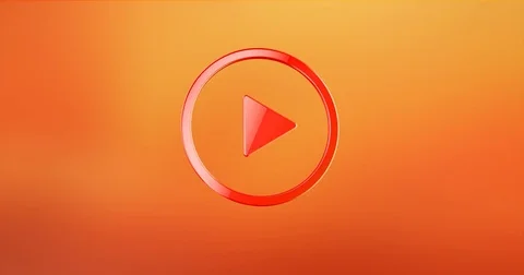 Play Video Red 3d Icon Stock Footage 72009783