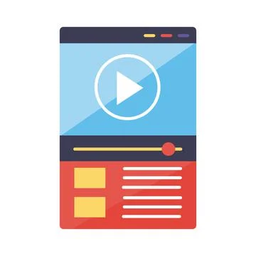 Play in video screen Stock Illustration