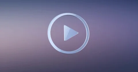 Play Video Silver 3d Icon Stock Footage 72009871
