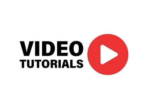Play video tutorials icon in flat style. Education software vector illustra.. Stock Illustration