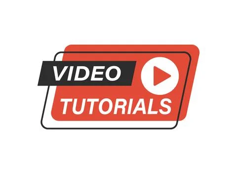 Play video tutorials icon in flat style. Education software vector illustra.. Stock Illustration