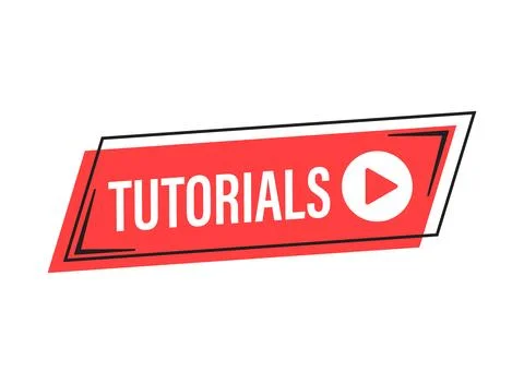 Play video tutorials icon in flat style. Education software vector illustra.. Stock Illustration