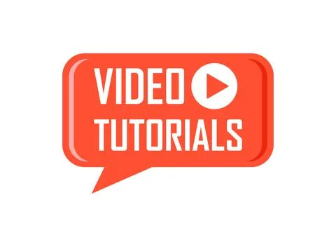Play video tutorials icon in flat style. Education software vector illustra.. Stock Illustration