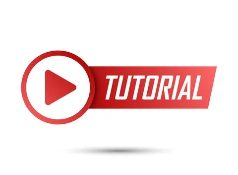 Play video tutorials icon in flat style. Education software vector illustra.. Stock Illustration