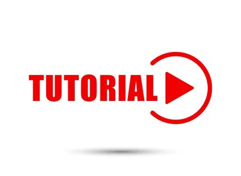 Play video tutorials icon in flat style. Education software vector illustra.. Stock Illustration