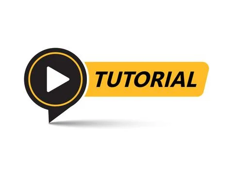 Play video tutorials icon in flat style. Education software vector illustra.. Stock Illustration